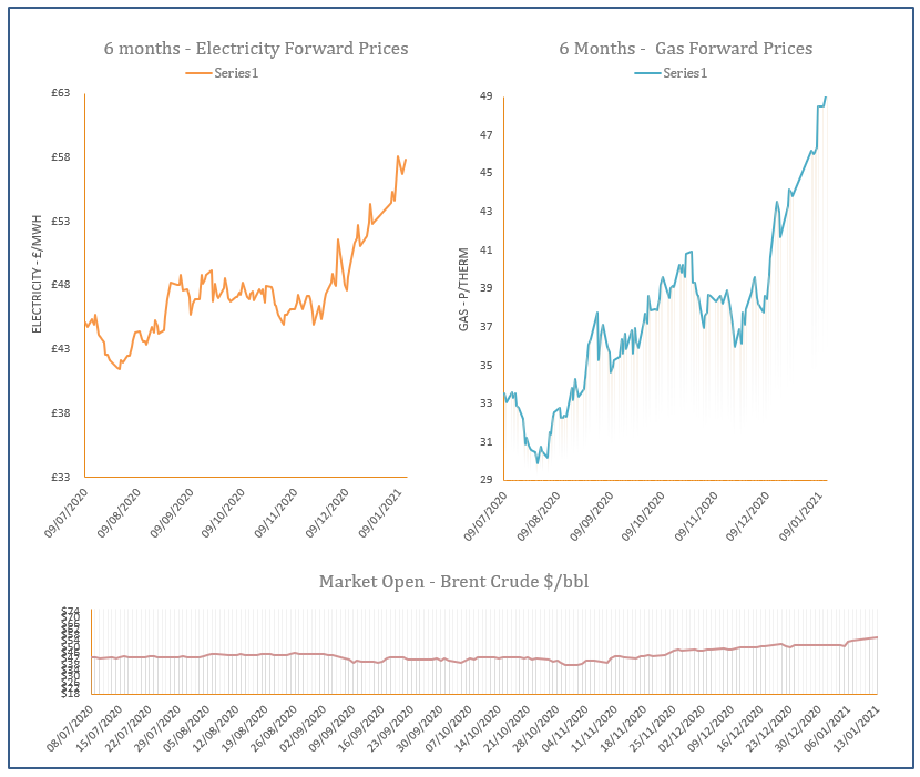 energy price graph - 13-01-2021