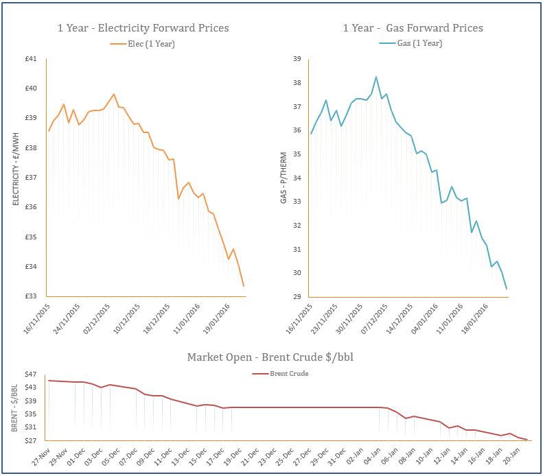 energy price graph - 21-01-2016