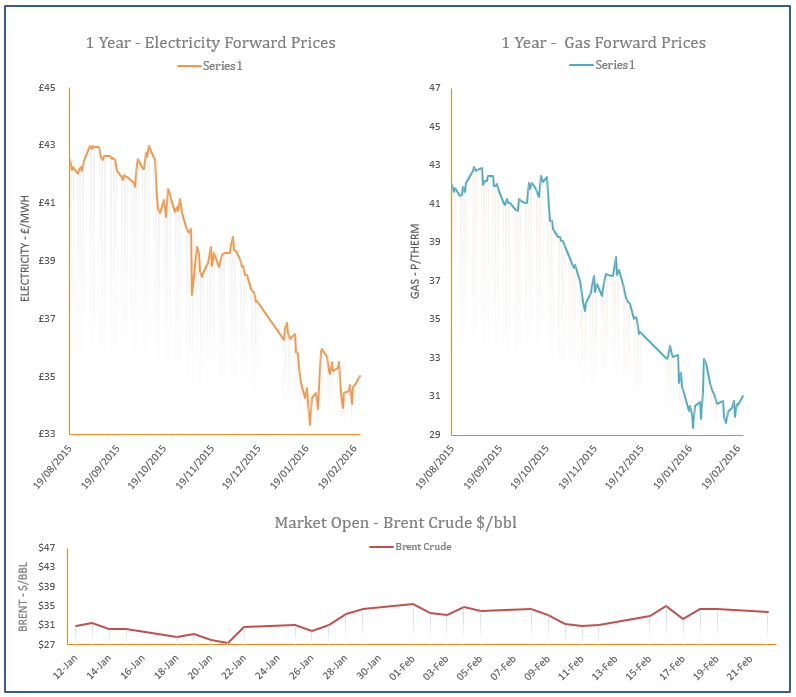 energy price graph - 22-02-2016