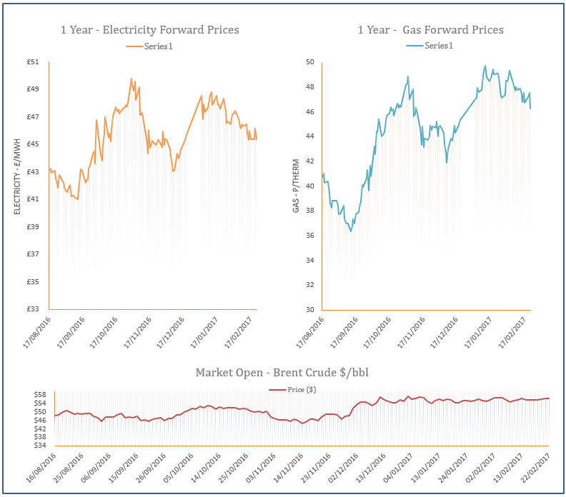 energy price graph - 22-02-2017